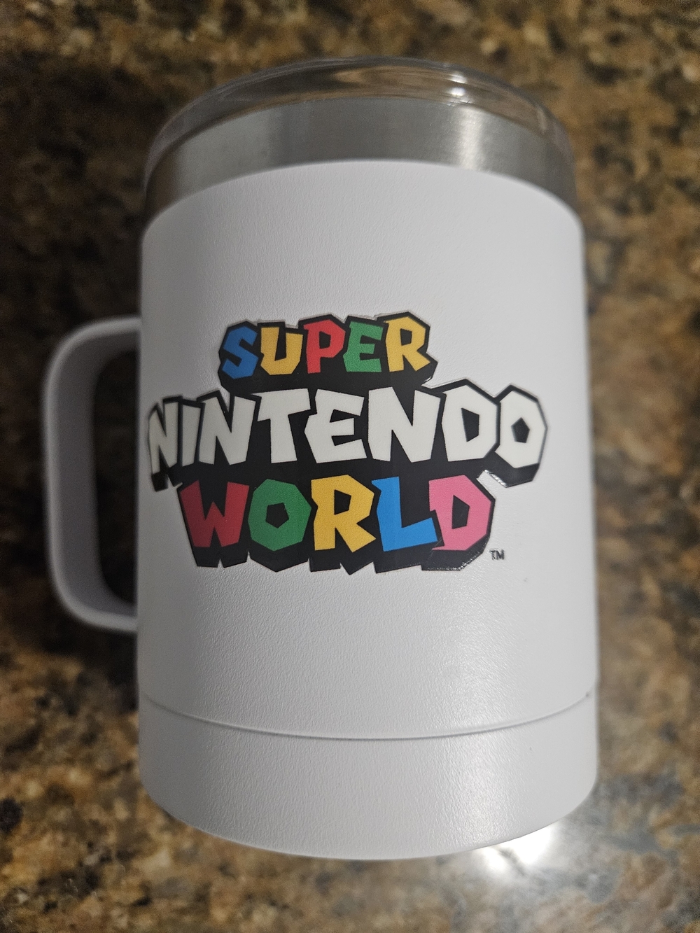 Super Nintendo World White Insulated Mug